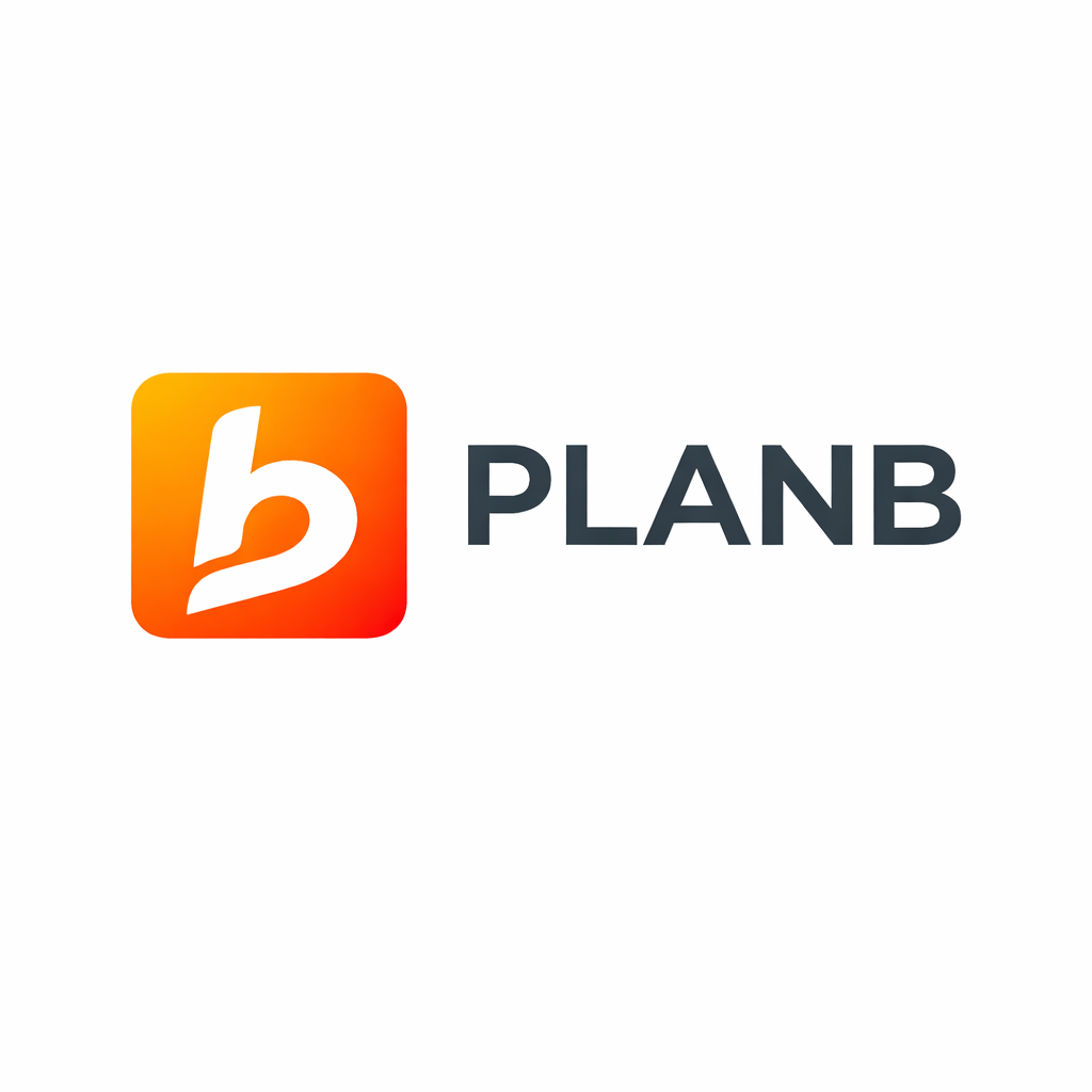Bold and vibrant PLANB logo design